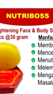 NUTRIBOSS FACE & BODY SOAP 1 BOX ISI 3 PCS 30 GRAM REGENERASI KULIT SECARA ALAMI ORIGINAL