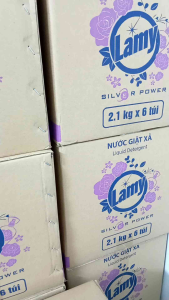 Thùng 6 Túi Nước Giặt Xả Lamy Kết Hợp Nano Bạc Và Khử Mùi Hương Thơm Nhẹ Nhàng