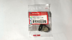 Honda Drain Plug Screen Oil Filter for Click PCX ADV BeatFi Carb AirBlade Wave TMX Spacy – Genuine AHM Part (16421-K81-N00) for Automatic Scooters