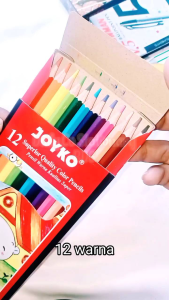 Pensil Warna Joyko CP-12PB Panjang/Pendek 12 Warna Hexagonal