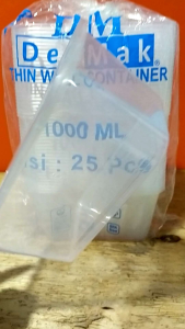 Thinwall Food Container Persegi 1000ml isi 25set