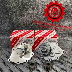 Pompa oli/oil pump assy Toyota HT125 - HINO DUTRO 125 W04D (tinggi pulley 22.5mm) 1Pcs 15100-78040