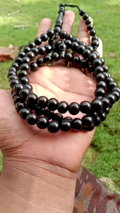 Tasbih Galih Kelor Hitam Ukuran 8 mm 99 Butir