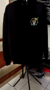 Sweater Hoodie Anime One Piece Jolly Roger Staw Hat Fleece Pria Wanita M-XXL