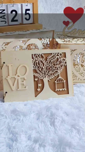 สวยไม่ซ้ำใคร วัสดุทำจากไม้ - สมุดอวยพรงานแต่ง สมุดจดบันทึก สมุดDly งานแต่ง งานเกียษณ งานเลี้ยง