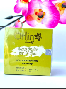 BEDAK TABUR ORLIN BEAUTY LOOSE POWDER FOR ALL SKIN SETTING POWDER AWET