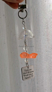 Keychain Goldfish Bag Phone Charm Strap Pendant Wind Chimes Gantungan HP Kunci Ikan Aesthetic