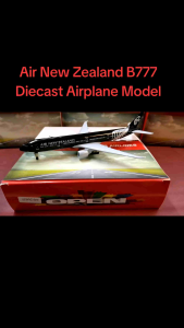 20 cm or 8 inches Air New Zealand B777 Diecast Airplane Collection with Landing Gears and Display Stand