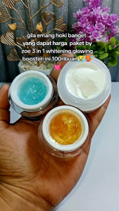 Byzoe 3in1 Whitening Glowing Protecsion Booster Gold Jelly Booster serum Mencerahkan brigtening