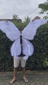 Bunga Giant Flower Bunga Hiasan Kain Organdi Model Kupu Kupu Dekorasi Pelaminan ukuran 120cm x 105cm