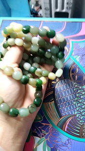 Chuỗi tay sỏi thô Hòa Điền cam kết tự nhiên 10ly
