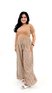 Celana kulot super jumbo motif gajah Lp 130cm bahan rayon adem bali