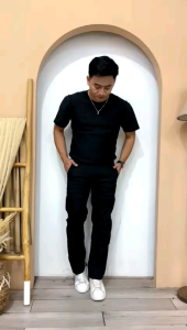 celana chino panjang pria slimfit kerja harian santai casual formal hitam abu cream mocca size 27 38