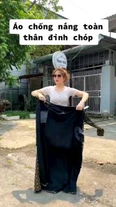 Áo choàng chống nắng nữ toàn thân dáng dài. Chất vải dày dặn co dãn nhẹ thoáng mát