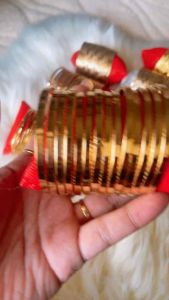 Vòng ximen đồng đỏ việt nam bảng 3 ly 5 có khóa trơn bộ 7 chiếc ni 54 có sẵn giống y như hình