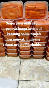 sabun pepaya ORI Rijekan kemasan 500 gram sabun rijek pabrik potongan pabrik sabun pencerah wajah pembersih wajah