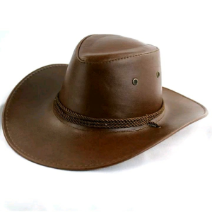 Nón mũ cao bồi vành rộng da Pu