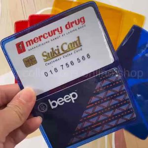 Colored Transparent Card Holder with 2 Pockets: A Compact & Versatile Solution