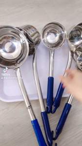 Gáo vá múc nước lèo có vạch đo lường bằng inox nhiều kích cỡ từ (300ml đến 1200ml )