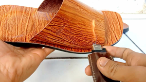 Sandal Kulit Pria Dewasa Terbaru Motif Serat Kayu Sandal Kulit Fenotti