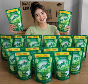 Sunlight Jeruk Nipis 100/90ml Dishwashing Liquid 10X Faster Rhamno Power Gentle Eco-Friendly