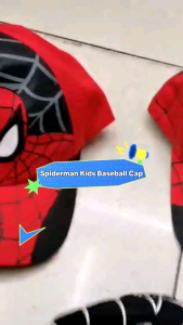 Sun Cap for Boys Kids Hats - Red & Black Design with Iconic Eyes - Perfect for Playtime & Outfits