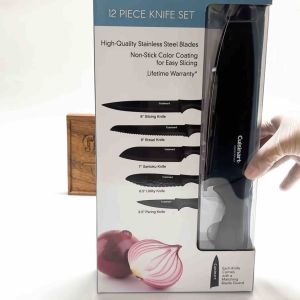 Cuisinart Advantage 12-Pc Knife Set (6Pcs Knife and 6pcs blade guard) Set Black GB-C55-12PCKSR