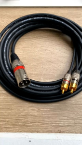 Kabel xlr male to dual rca / kabel audio xlr male to dua rca