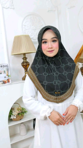 Jilbab Instan Jarsey Bergo Motif Hamidah Pet Terbaru