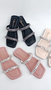 RAFFLESIA Sandal Busa Anak Perempuan 31-35 Tali Mutiara BK01 Nonslip