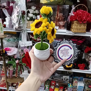 handmade sunflower Potted plants(Finished product) 手工扭扭棒制作向日葵盆栽 太阳花摆件