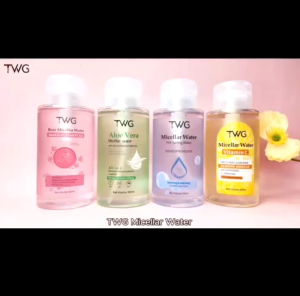 TWG ROSE MICELLAR WATER MAKE-UP REMOVER WITH PUMP HEAD FACIAL CLEANSER 300ML.