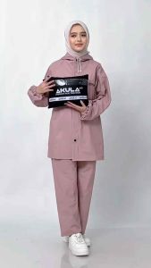 AKULA Jas Hujan Pria Wanita Dewasa Setelan Celana