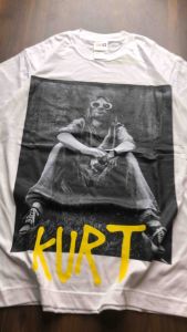 T-Shirt Nirvana - Kurt Hitam Cotton Combed 30s Kaos Lengan Pendek