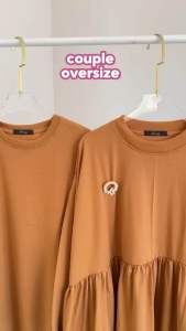 Moksa Couple Untuk Cowok Cewek Bahan Kaos Cotton Combed Oversize