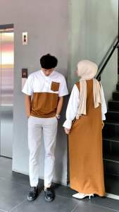 Moka Couple Set Buat Lebaran Sekeluarga By Lanre Bahan Cotton Combed Koko Dan Dress Ayah Ibu Anak-Sarimbitan 2025