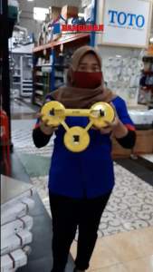 Kop Kaca 3 Kaki Body BESI / Glass Suction Cup 3 Leg Gangang Besi Crome HASSTON By PROHEX