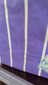 ติดแกรมแบบโกกรีน กระเป๋ากระสอบ Fun Fair ม่วง-ฟ้า cafe Amazon