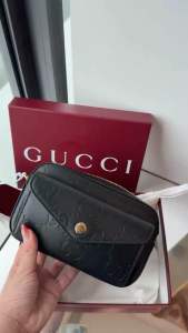 Gilbert Calf Mini Crossbody Bag Black