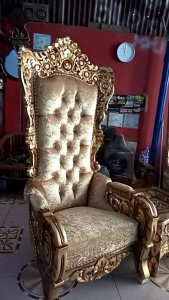 kursi sofa teras ukir Jati