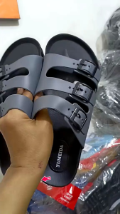 sandal slop tali tiga gesper untuk laki laki dewasa