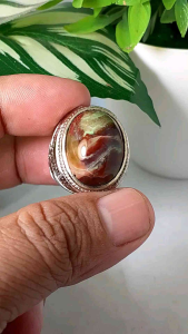 cincin batu Garut motif pancawarna realpic