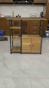 Kệ Nhà Bếp - Kệ Để Lò Vi Sóng Khung Sắt Sơn Tĩnh Điện
