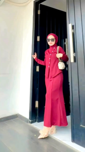 Aruki Set Rok Mermaid Kancing