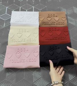 Áo Thun babytee dập nổi chữ DOGA trái tim 3D sang trọng DOGA mã 192