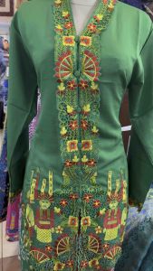 ATASAN KEBAYA ENCIM BORDIR ONDEL BETAWI LENGAN PANJANG
