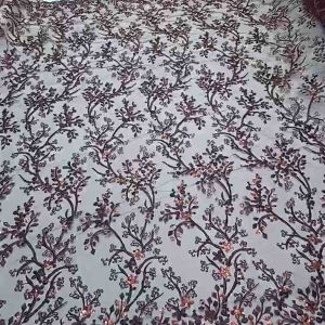 (COD) Kain Tulle Lace Spenggel | Bahan Kebaya Modern | Penuh Payet | Simpel dan Mewah | Kain Meteran