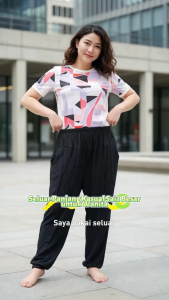 Women Pant Stretchable Big Size Plus Size Casual Long Pant.