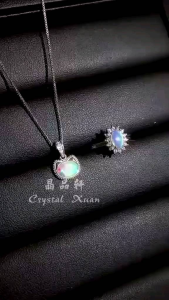 [MY🇲🇾 Ready Stock]🐾✨欧珀招财猫吊坠 + 欧珀戒指  Opal Lucky Cat Pendant + Opal Ring   ｜招财纳福 ✦ 守护好运 ✦ 提升魅力 ✦ 灵性能量｜