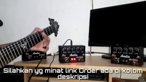 Efek Gitar Double AVRILIA MERAH Distorsi+delay plus Adaptor